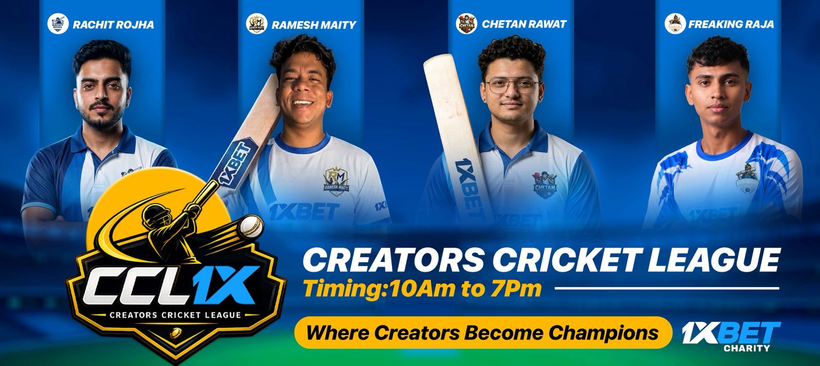 Creators Cricket League Banner